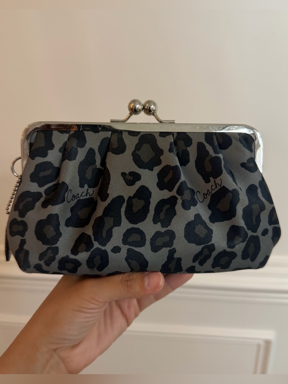 Coach Leopard Kisslock Wristlet